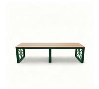 Zynqra Banc De Jardin 2-3 Places,Banc Extérieur,Tubes Carrés Galvanisés Et Lamelles en Bois Plastique, for Terrasse,Patio,pelouse,Parc,Meubles(H,180cm/70.8in)