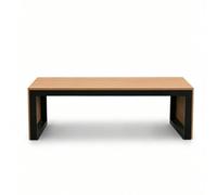 Zynqra Banc De Jardin 2-3 Places,Banc Extérieur,Tubes Carrés Galvanisés Et Lamelles en Bois Plastique, for Terrasse,Patio,pelouse,Parc,Meubles(A,150cm/59in)