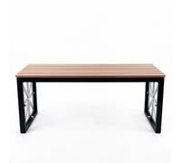 Zynqra Banc De Jardin 2-3 Places,Banc Extérieur,Tubes Carrés Galvanisés Et Lamelles en Bois Plastique, for Terrasse,Patio,pelouse,Parc,Meubles(F,150cm/59in)