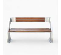 Zynqra Banc De Jardin,Banc D'extérieur,2-3 Places,Cadre en Acier Inoxydable,Surface Chaise Bois Massif,avec Dossier,pour Parc Terrasse Et Cour,Meubles Jardin(180cm/70.8in)