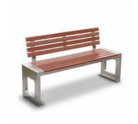 Zynqra Banc De Jardin,Banc D'extérieur,Cadre en Acier Inoxydable,avec Dossier Décoratif Confortable,Banc Balcon,Meubles Jardin,pour Parc Terrasse Et Avant-Cour(B,120cm/47.2in)