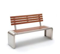 Zynqra Banc De Jardin,Banc D'extérieur,Cadre en Acier Inoxydable,avec Dossier Décoratif Confortable,Banc Balcon,Meubles Jardin,pour Parc Terrasse Et Avant-Cour(A,120cm/47.2in)