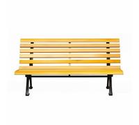 Zynqra Banc De Jardin,Banc Exterieur 2-3 Personnes,Chaise Parc avec Dossier,Robuste en Métal Et Bois,résistant Aux Intempéries,pour Balcon Terrasse Avant-Cour(120cm/47.2in)