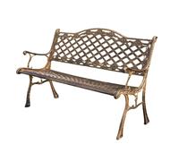 Zynqra Banc De Jardin,Banc Extérieur,Fonte,Banc Repos Vintage avec Accoudoirs & Dossier 2-3 Personnes,Banc Résistant Aux Intempéries pour Terrasse,Parc,Bronze(Bronze,B)