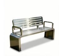Zynqra Banc De Jardin Extérieur,matériel en Acier Inoxydable,avec Accoudoirs Et Dossier,résistant Aux Intempéries,pour Terrasse,Patio,pelouse,Parc Patio(150cm/59in)