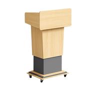 Zynqra Mobile Lutrin Podium,Hauteur Réglable Pupitre de Présentation en Lutrin Debout avec Étagère de Rangement Roues et étagère,Plateau Incliné,pour Présentation Réception Bureau École(A)