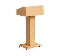 Zynqra Pupitre de Conférence Mobile,Lutrin Podium de Présentation Large Surface de Lecture, Plateau Incliné, Étagère, Roues Universelles, Bureau, Église,Salle de Classe(A)
