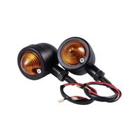 Zynther Clignotant de pour moto pour indicateur lumineux universel 12V pour lampe signalisation pour Yamaha pour Harley Clignotants moto(Black shell yellow)