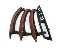 Zynther Poignée de verrouillage de porte intérieure Pour BMW X5 X6 E70 E71 E72 2007-2013 Accoudoir de porte intérieur côté conducteur droit Poignée de traction en cuir Ensemble complet(RHD Red 7pcs)