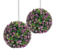 Zyntora Boules topiaires de fleurs artificielles, boules de buis artificielles | Décorations à suspendre pour intérieur ou extérieur, porche, cour, terrasse, balcon