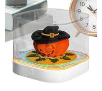 Zyntora Calendrier de bureau 3D 2026 - Bloc-notes 3D en forme de citrouille d'Halloween, bloc-notes détachable avec lumière LED pour la maison, le bureau, la table de chevet, l'école, les assistants