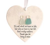 Zyntora Cœurs Ornements,Cœur Symbolique Amitié | Pendatif Souvenir en Céramique pour Extérieur Intérieur Fête Jardin Cuisine Salon Pelouse Patio,pour Cuisine Jardin Plage Fête Extérieur Salon