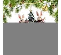 Zyntora Décorations de Sapin de Noël | Pendentif de Noël en Acrylique 2D,Décoration Festive de Saison pour Porte Voiture Intérieur Sac à Dos Chevet Bibliothèque Cabas