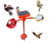 Zyntora Dispositif Réflecteur Anti-Oiseaux Extérieur | Réflecteurs Effaroucheurs avec Alarme Sonore Réglable - Effaroucheur Solaire pour Balcon Terrasse Jardin Toit Fenêtre