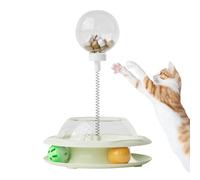 Zyntora Distributeur De Friandises pour Chat - Jouets Interactifs pour Chats avec Canne À Ressort Et Billes,Jeu d'alimentation Ludique pour Simulation De Chasse Et Dressage - Divertissement