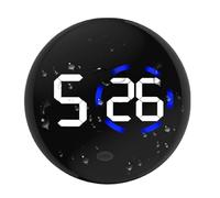 Zyntora Horloge Adhésive,Chronomètre Digital LED Cuisine | Étanche Adhésif Minuteur de Conduite Automatique pour Voiture Camion Camping-car Bateau et Maison Cuisine Salle de