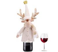 Zyntora Housse pour Bouteille de Vin Design de Noël - Protège-Bouteille de Champagne Réutilisable - Housse de Fête pour Célébrations et Repas de Noël