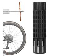 Zyntora Outil de réparation de pneu de vélo - Outil d'entretien de roue de scooter - Kit de réparation de pneu cylindrique portable pour sentier, route, gravier, vélo, randonnée, déplacement, tourisme
