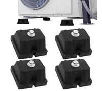 Zyntora Patins Anti-Vibrations | Kit de 4 Supports en Caoutchouc pour Plancher - Support de Fixation Renforcé pour Unité Extérieure de Climatisation Pompe à Chaleur Système - Climatiseur Split Mini