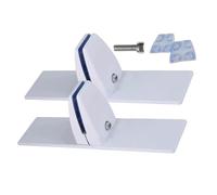 Zyntora Pieds De Support En Métal Pour Verre De Cheminée - 2 Pièces Accessoires Robustes Avec Clips Réglables - Panneau De En Verre Avec Attache Métallique | pour Intérieur Temps Froid Vacances Maison
