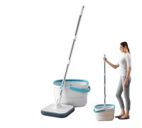 Zyntora Serpillère et Seau,Outil de Nettoyage de Sol avec Séparation des Eaux Usées,Ensemble Serpillère et Seau avec Essoreuse - pour Chambre, Salle à Manger, Cuisine, Salle de Bain, Bureau et Sols