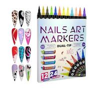 Zyntora Set de Stylos à Ongles - Séchage Rapide, Longue Tenue et Résistant à l'Eau | Vernis Gel pour - Stylos de Dessin et de Création | Pour , Filles, Ados, Adultes et Débutants -