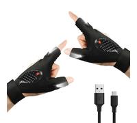 Zynxel Cadeau Homme, Rechargeable Pêche Gants LED Lumineux, Gadget Insolite Utile, Idee Présent de Noel et de Fete des Peres, Idée Cadeau Secret Santa et Anniversaire Homme Femme