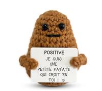 Zynxel Poupées de Pomme de Terre, Peluche Insolite avec Cartes de Motivation, Tricotée Pomme de Terre Humoristiques, Rigolo Cadeaux pour Homme Femme Enfant Couple Collegue