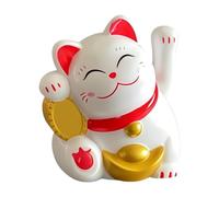 ZYOMVUN Chat Porte Bonheur Bonne Chance, Maneki Neko Solar Alimenté Chat Chanceux Chat Sweet Solar Chanceux, avec Bras Mobile à l'Energie Solaire, Accessoires pour Voiture Maison Bureau