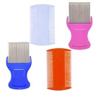 zYoung Lot de 4 peignes à cheveux - 2 double face et 2 en métal - Multicolore - Pour tous les âges / Unisex