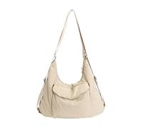 ZYOUQI Sac à bandoulière en nylon de grande capacité, trois méthodes de transport réglables pour une utilisation à la main, à l'épaule et au sac à dos pendant les trajets, beige, 35x11x26cm