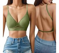 ZYPAINIY Soutien-gorge Décolleté en V Profond dos nu Invisible Transparent Soutien-gorge Push-up sans Armatures Bretelles Amovibles Soutien-gorge dos nu Mariage pour Femmes