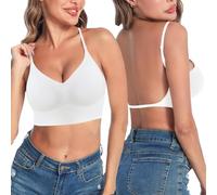 ZYPAINIY Soutien Gorge Dos Nu Invisible Soutien Gorge Push Up pour Femme Deep V Soutien Gorge sans Armature Brassiere Dos Bas en U Soutien Gorge Dos Transparent S-XL