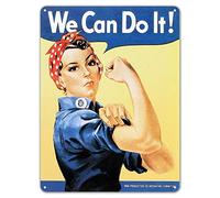 ZYPENG Rosie The Riveter We Can Do It WW2 Plaque en métal style militaire rétro vintage 40,6 x 30,5 cm