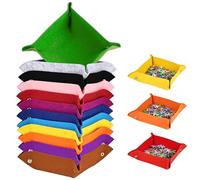 Zyphor 12 Pièces Trieur Puzzle en Feutre Rangements Puzzle Portable Empilables Plateaux de Tri Pliants en Feutre Style Bouton Boite Tri Puzzles Accessoire pour Puzzles 1000 Pièces (12 Colores)