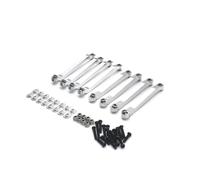 ZYPMoTo 8pcs Châssis en métal Tiles de Traction à Liaison Fixe Suspension Tie à Cravate Compatible avec MN D91 D96 D99 D99S MN90 1 12 Scale RC Upgrade Remplacement Pièces de Remplacement(White)