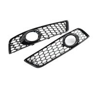 zyppk 1 paire de calandres phares antibrouillard avant for A3 8P 2009-2013, calandre course en nid d'abeille enjoliveurs de grille de feux antibrouillard avant(Glossy Black)