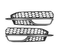 zyppk 1 paire de calandres phares antibrouillard avant for A3 SLine S3 2014-2016, grille protection en nid d'abeille enjoliveurs de grille de feux antibrouillard avant(Chrome Silver)