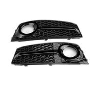 zyppk 1 paire de calandres phares antibrouillard avant for voiture, Convient for la norme A4 B8 2009-2011 enjoliveurs de grille de feux antibrouillard avant(Glossy Black)