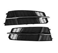 zyppk 1 paire de calandres phares antibrouillard for voiture, Convient for en nid d'abeille A6 C7 SLine 2015-2018 enjoliveurs de grille de feux antibrouillard avant(With chrome)