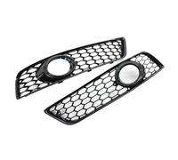 zyppk 1 paire de grilles phares antibrouillard for pare-chocs avant voiture, Convient for l'A3 8P 2009-2013, en maille enjoliveurs de grille de feux antibrouillard avant(Glossy Black)