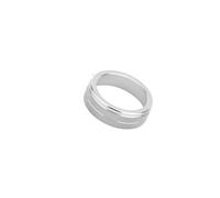 zyppk Anneau bouton rotatif for climatisation voiture, Convient for Volvo, S60 V60 XC60 V40 XC90 cache-bouton de commande de climatisation(Silver)