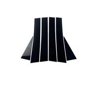 zyppk Autocollants garniture fenêtre porte 6 pièces, Convient for Chevrolet, Captiva 2007 - 2018 Caches de protection pour poteaux de pilier