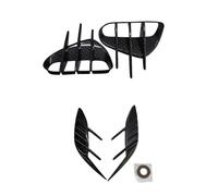 zyppk Autocollants spoiler ventilation latérale, Convient for KIA, Stinger 2018-2023 GT Line enjoliveurs de grille de feux antibrouillard avant(Carbon SET)