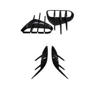 zyppk Autocollants spoiler ventilation latérale, Convient for KIA, Stinger 2018-2023 GT Line enjoliveurs de grille de feux antibrouillard avant(Black SET)