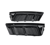 zyppk Grille de phares antibrouillard avant for A4 B9 2017-2019, couvercle calandre phare standard enjoliveurs de grille de feux antibrouillard avant(Glossy Black)