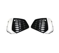 zyppk Grille de protection for phare antibrouillard avant voiture, Convient for A3 S Line 2021-2023 8YG807671A 8YG807672A enjoliveurs de grille de feux antibrouillard avant(Chrome Silver)