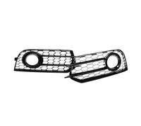 zyppk Lot de 2 grilles phares antibrouillard avant en maille nid d'abeille for A1 8X 2010-2014 8X0807681A 8X0807682A enjoliveurs de grille de feux antibrouillard avant(Glossy Black)