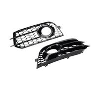 zyppk Lot de 2 grilles phares antibrouillard avant en maille nid d'abeille for A1 8X 2010-2014 8X0807681A 8X0807682A enjoliveurs de grille de feux antibrouillard avant(Chrome Silver)