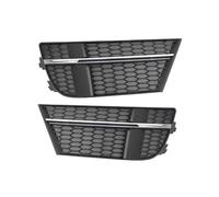 zyppk Paire de calandres phares antibrouillard avant for A3 SLine 2016-2020, style nid d'abeille, calandre course enjoliveurs de grille de feux antibrouillard avant(Chrome)